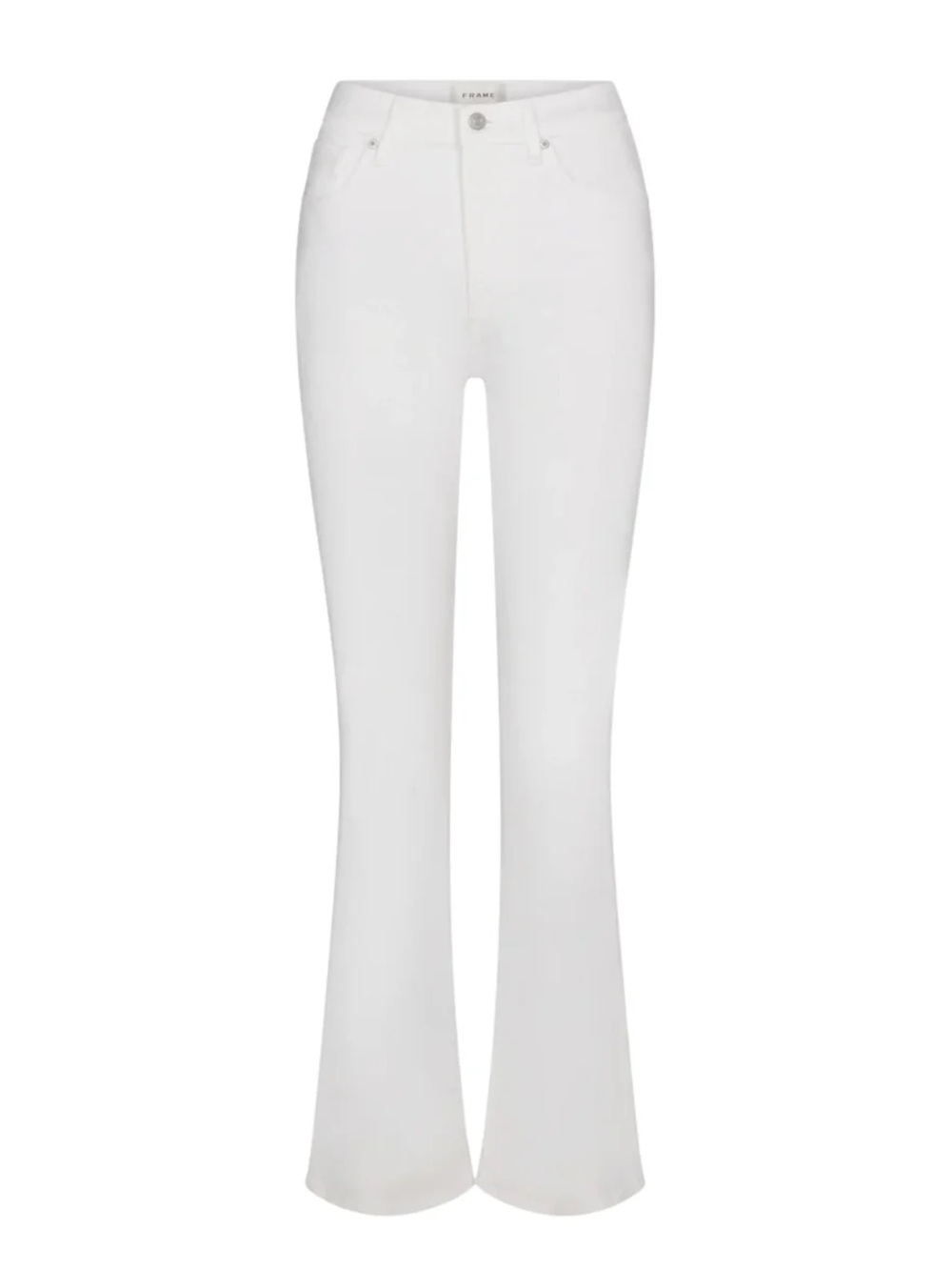 Frame Denim White Flare High-Rise Jeans